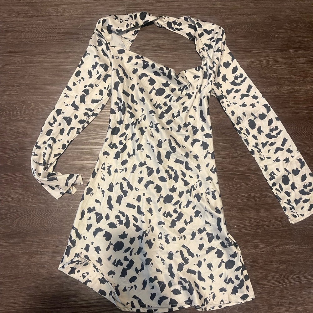 Fashion Nova Kids Dress in Black and Cream